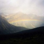 Rainbow in the Canadian Rockies