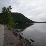 Looking back at the West Bluff and the North Shore