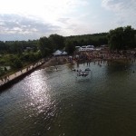 Overhead view of the start. I'm standing on the beach someplace.