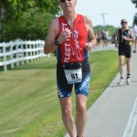 This was in the first mile of the 5 K - my legs were kind of tired after the bike ride.