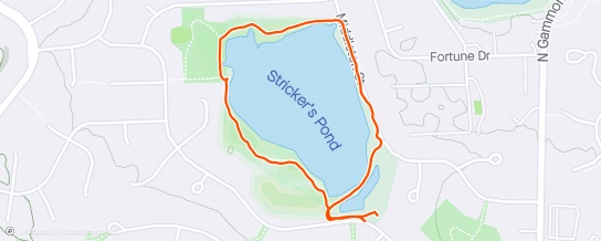 Route map of Stricker's Pond