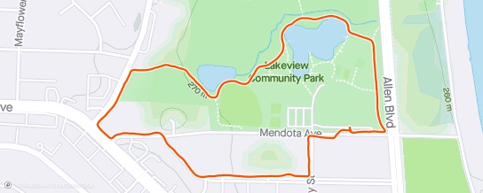 Route Map in Lakeview Park