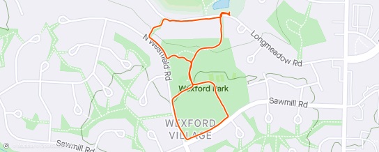 Route map of Wexford Park and the surrounding area