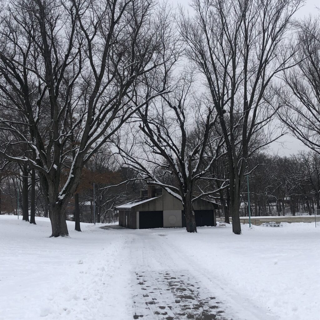 Westmorland Park shelter on December 31, 2021